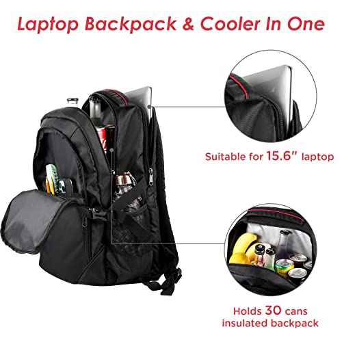 OUTXE Cooler Backpack 22L Insulated Cooler Bag for 15.6" Laptop Lunch Backpack for Work Daily Backpacks