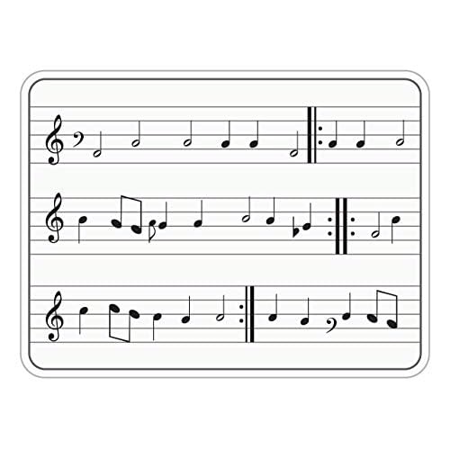 Scribbledo 10 Pack Dry Erase Music Staff Lap White Boards 9"X12" l Write Musical Notes and More Whiteboard (Double Sided) Music Classroom Supplies Must Haves Includes 10 Erasers