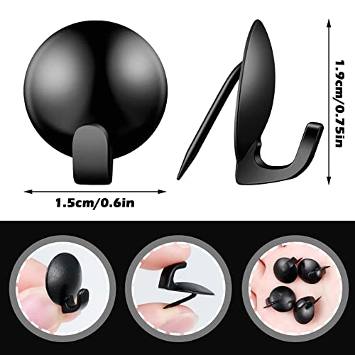 Zhengmy 30-Pack Black Metal Cubicle Wall Hooks for Fabric Panels