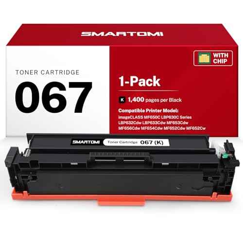 067 Black Toner Cartridge Compatible Replacements for Canon 067 067H Black Works with Canon Color imageClass LBP632Cdw MF656Cdw MF654Cdw MF653Cdw MF652Cw LBP633Cdw MF650C LBP630C Series Printer 1-Pack