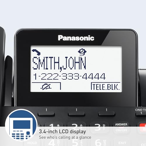 Panasonic Cordless Phone System with 2 Handsets Link2Cell Landline Home Phone