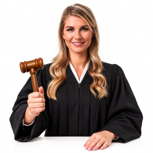 8-Inch Plastic Judge Gavel Prop for Costumes, Theater & Mock Trials