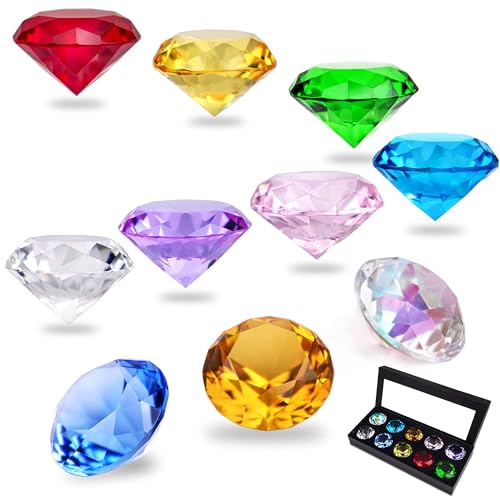 10pcs Multi 40mm Crystal Diamond Paperweights Fake Diamonds - HDCRYSTALGIFTS