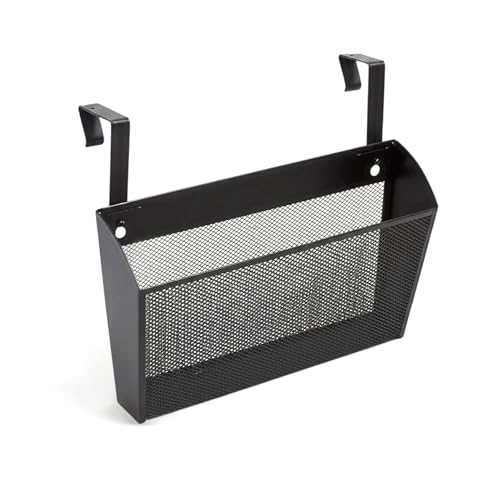 TRU RED Mesh Letter Wall File Organizer - 1 Pack, Single Pocket, Black, Wall-Mounted Office Storage