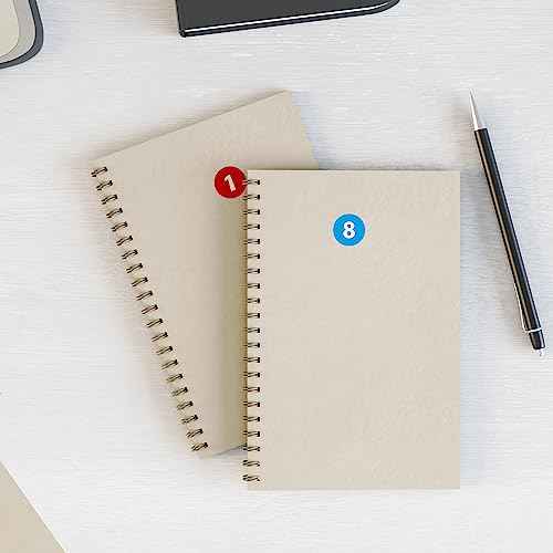 easykart labels 4800 PCS Consecutive Number Stickers 300 Sheets 1-10 Round ColLabels 0.5 Inch Round Self Adhesive Vinyl Number Decals for School, Office, Classroom, Inventory, Storage, Bins, Multi Col