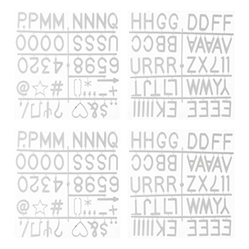 Veskaoty White 1.5 Inch Letter Set for Felt and Plastic Letter Boards - 186 Pcs