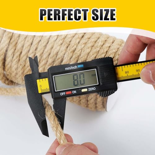 Radix Rope 8MM x 50FT Natural Jute Twine Heavy Duty for Crafts & Pet Scratching Posts