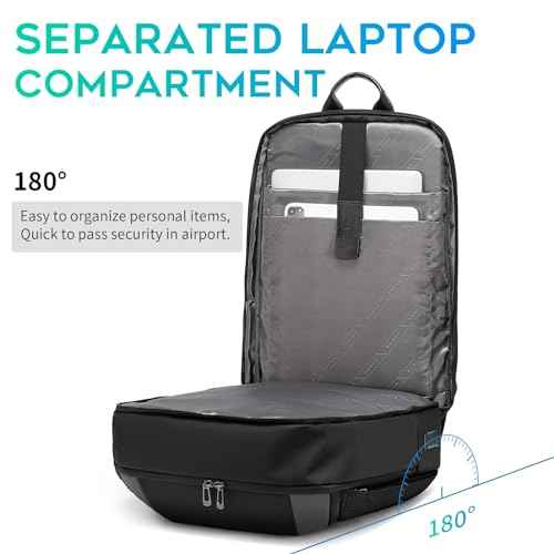 BANGE Travel Laptop Backpack Fits 15.6 Inch Notebook, Business Work Backpack with USB3.0 Fast Charging Port, Waterproof Travel Backpack With Luggage Sleeve¡¦
