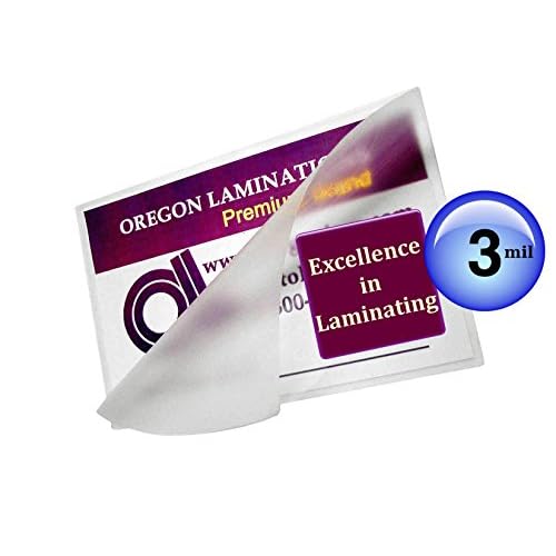 Oregon Lamination Heat Activated Laminating Pouches 12¡± x 18¡± x 3 mil (305mm x 457mm x 75 microns Thick) for up to 11.75¡± x 17.75¡± Sheets [pk of 100] Large Menu Size, Clear Gloss