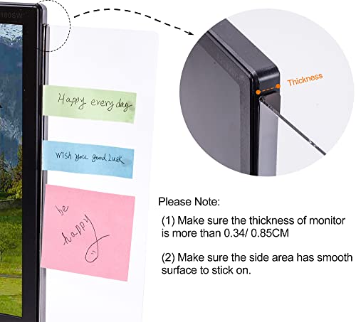 2 Pieces 11.8" Monitor Memo Board for Frameless & No Edge Monitors - Sticky Note Holder