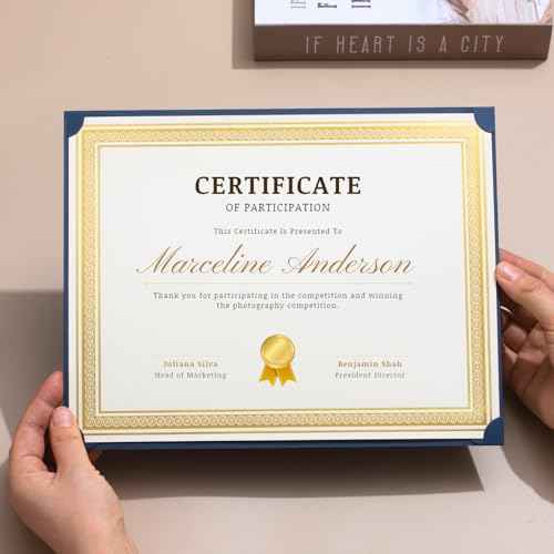Single Sided Certificate Holders for Awards, Diploma Cover, Graduation Supplies, Navy Blue (11. x 9 in) (125)