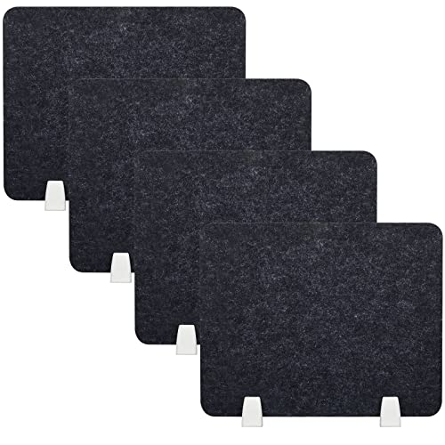 4 Pcs Acoustic Desk Divider Desktop Privacy Panel 16 x 20 Inch for Desk Cubicle Office Separator Panel Sound Absorbing Noise Reducing Tabletop Divider for Visual Distractions