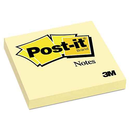 Post-it Notes 3x3 in, 12 Pads, America's #1 Favorite Sticky Notes, Canary Yellow, Clean Removal, Recyclable (654)
