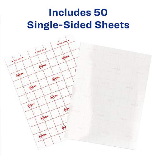 Clear Self-Adhesive Laminating Sheets, 3 mil, 9" x 12", Matte Clear, 50/Box, Sold as 2 Pack