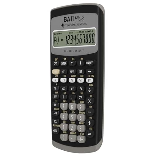 Texas Instruments BA II Plus Financial Calculator, Black Medium