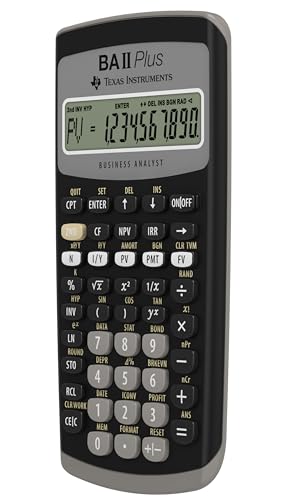 Texas Instruments BA II Plus Financial Calculator for Business & Exams