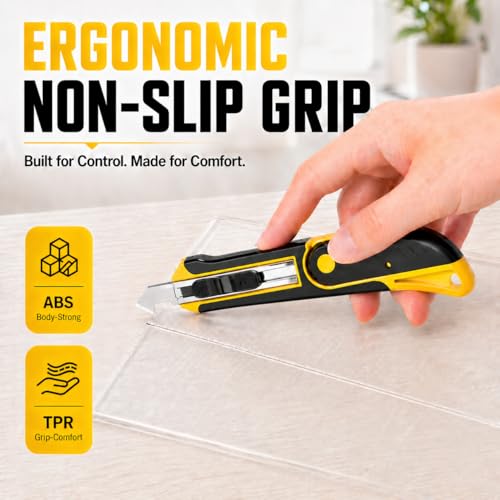 DIYSELF Professional Plexiglass Cutter with 10 SK5 Blades - Accurate Acrylic Scoring Tool