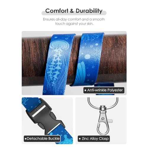 5 Pack Cruise Lanyards with Ocean Creature Design, Cruise Ship Lanyards with Waterproof ID Badge Holders for All Cruise Lines 2025, Mix