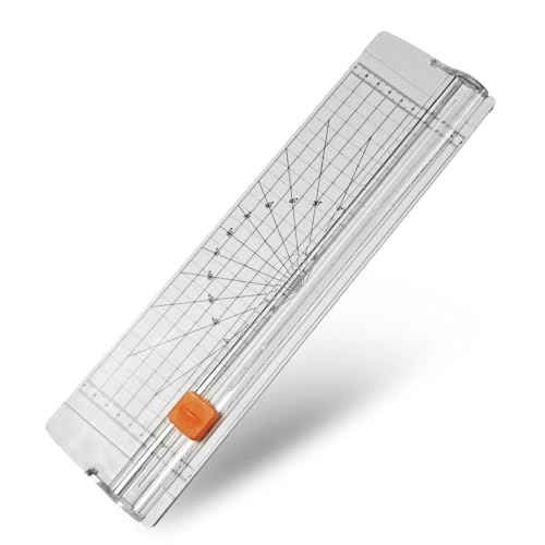14 Inch Paper Trimmer with Adjustable Angle Cutting, Sharp Blade & Non-Slip Base