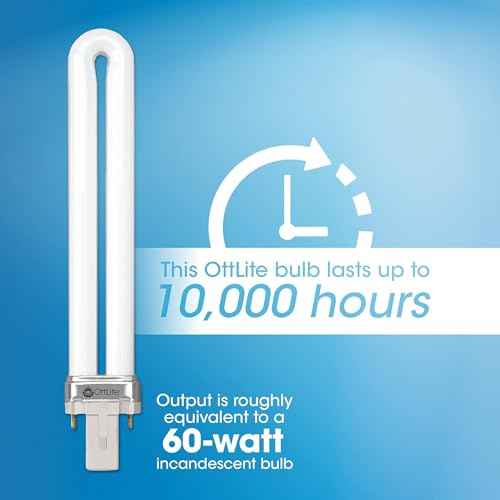 OttLite 13W Slimline Desk Lamp - Home, Office, Bedroom, or Reading (Black)