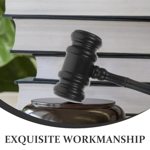 Wooden Gavel and Sound Block Set for Judge, Lawyer, Auction & Courtroom Use