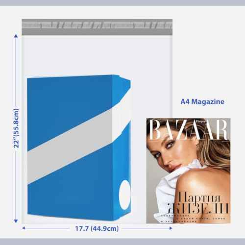 Fuxury 25 Pcs Poly Mailers 17.7 x 22", XL Shipping Bags for Clothing, Strong Adhesive Shipping Mailing Envelopes,Large Self-Sealing Polymailer for Small Business White #10