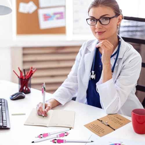 Qilery 100 Pcs Nurse Appreciation Gifts Set 25 Nurse Makeup Cosmetic Bag 25 Doctor Nurse Ballpoint Pens 25 Notebooks Pocket Journal 25 Stethoscope Rn Bracelet for Women Rn Assistant Student