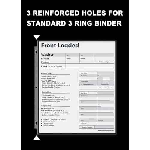 Clear Sheet Protectors for 3 Ring Binder, 500 Pack Plastic Sleeves for Paper 8.5x11, Acid Free Page Protectors Sleeves, Top Loading Document Protector Sheets for School Office Home.