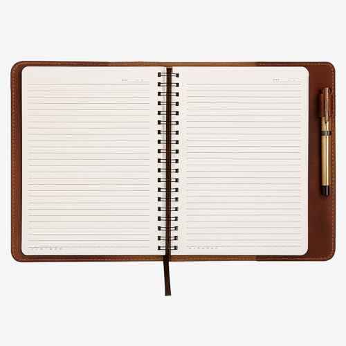 XL Leather Journal Cover for Sketchbook (7.5 x 9.75 in) ? Handmade Refillable Notebook Sleeve, Compatible with B5, Cahier & Moleskine XL ? Tan