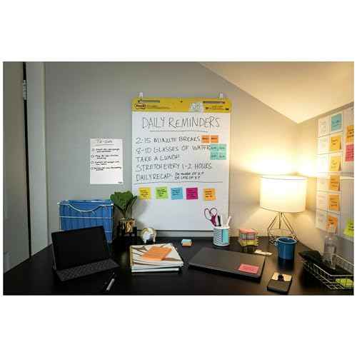 Post-it Super Sticky Easel Pad 25 x 30 Inches 30 Sheets/Pad 2 Pads (560) Large White Grid Premium Self Stick Flip Chart Paper Super Sticking Power