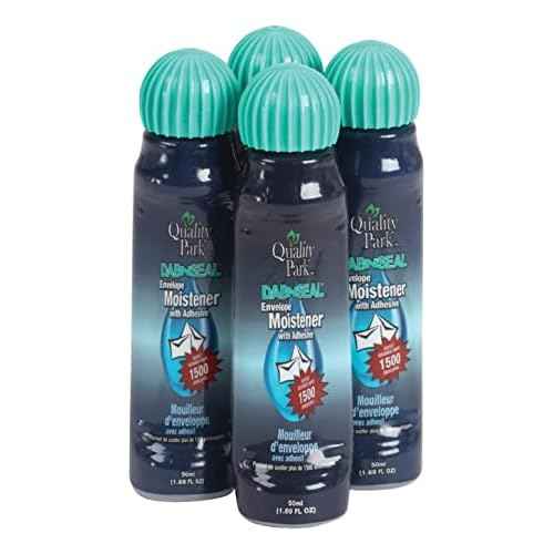 Quality Park Dab-N-Seal Envelope Moistener with Adhesive, 50ML Bottle, 4 Pack (46071)