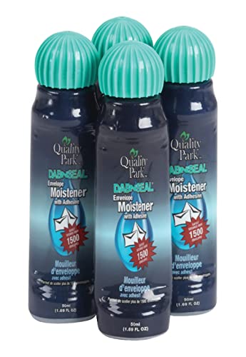 Quality Park Dab-N-Seal Envelope Moistener 50mL Pack of 4 for Secure Mail & Crafts