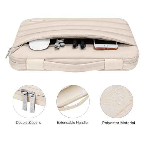 MOSISO Compatible with MacBook Air 15 inch Case 2025 2024 2023 Release M4 A3241 M3 A3114 M2 A2941 Touch ID, Plastic Hard Shell&Puffy Sleeve Bag&Keyboard Cover&Webcam Cover&Screen Film, Sand