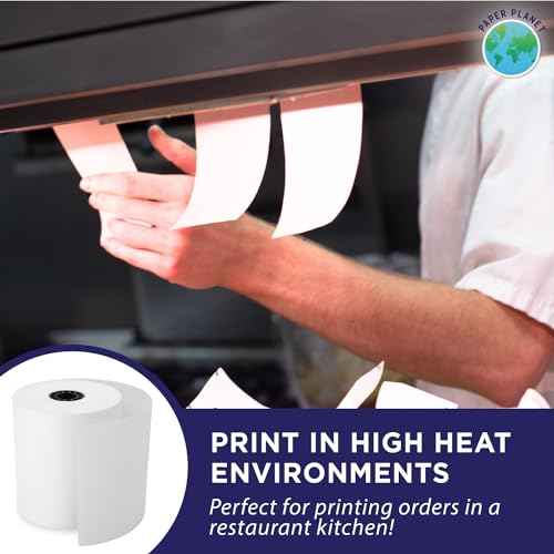 1-Ply White Bond Paper for Toast Kitchen Printer by Paper Planet | 20 Rolls | Compatible with TKP300 SNBC BTP-M300