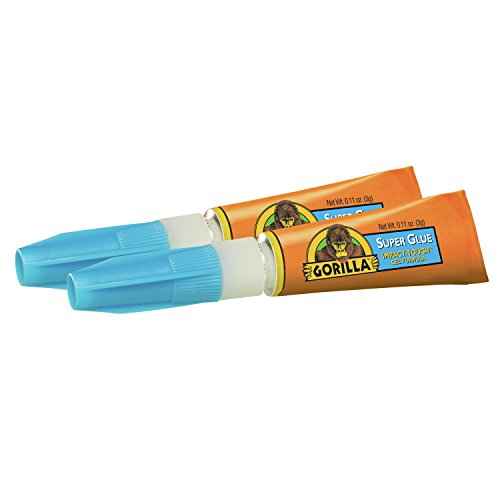 Gorilla Super Glue, Two 3 Gram Tubes, Clear, (Pack of 12)