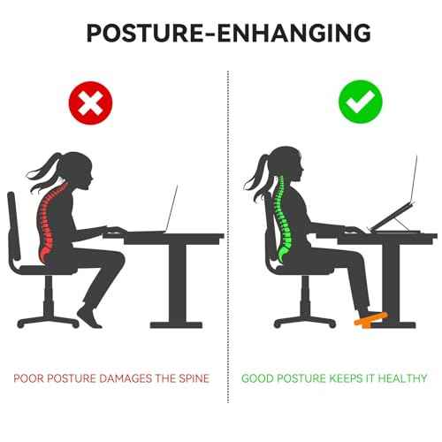 Adjustable Foot Rest for Under Desk at Work,Ergonomic Foot Stool Under Desk for Office with 6 Angles,Wooden Footrest Suitable for Home,Office