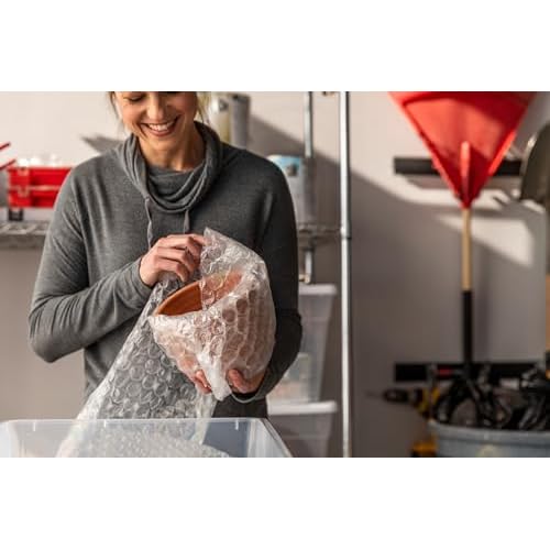 Duck Max Strength Bubble Cushioning Wrap for Moving & Shipping, 60 FT Large Bubble Packing Wrap, Heavy Duty Protection for Mailing & Packaging Boxes, Clear Bubble Roll Supplies Perforated Every 12 IN