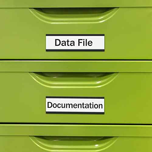 300 Pieces Magnetic Label Holders Channel Labels Racks Magnetic Card Holders with Protective Films and Replacement Strips for Metal Shelf, Filing Cabinet, Mailbox, Whiteboard (1 x 3 Inch)