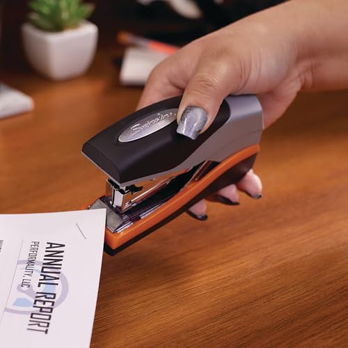 Swingline Optima 40 Stapler Pack of 1 - Compact, Jam-Free, 40 Sheet Capacity, Reduced Effort, Soft Grip, Black & Silver