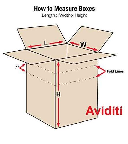 Aviditi Shipping Boxes Multi-Depth 16"L x 12"W x 10"H, 25-Pack | Corrugated Cardboard Box for Packing, Moving and Storage
