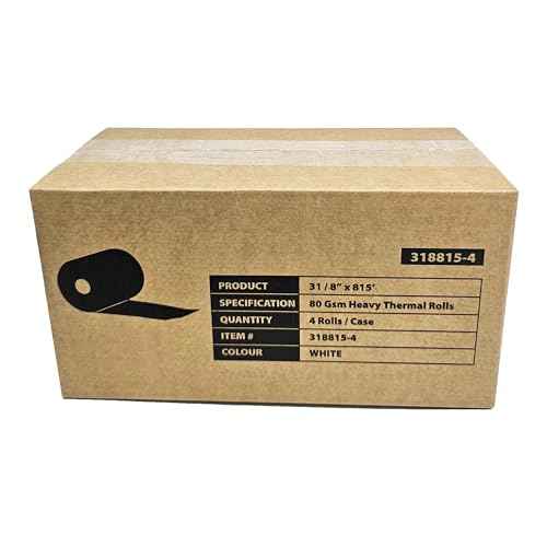 (4 Rolls - 1 Case) 3 1/8" x 815' heavy thermal paper - nautilus hyosung halo - 80 GSM ATM Special Thermal Paper Rolls - BuyRegisterRolls