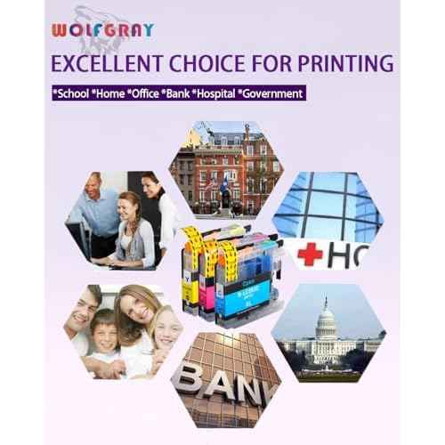 Wolfgray LC203XL LC201XL Ink Cartridges Color Replacement for Brother LC203 LC-203 LC201 LC203CL XL to Use with MFC-J480DW MFC-J880DW MFC-J4420DW MFCJ680DW (6 Cyan, 6 Magenta, 6 Yellow, 18 Pack)