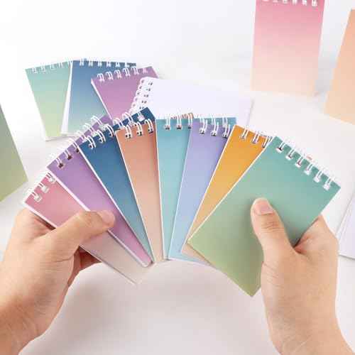 Small Spiral Notebook 24 Pcs Mini Journal Pocket Notebooks Set Colorful Cover Notebooks for Kids Party Supplies Teacher Children Classroom Rewards