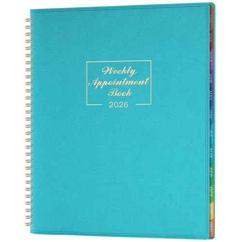 2026 Weekly Appointment Book - JAN 2026 - DEC 2026, Daily Hourly Planner 2026, 8.4" x 10.6", Flexible Soft Cover, 15-Minute Interval