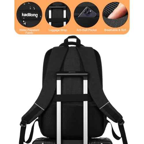 17.3 Inch Laptop Backpack Insulated Backpacks with Cooler Compartment,TSA Large School Backpack Lunch Box for Teens Boys,Anti-Theft Work Business Bookbag,College Computer Backpack for Men Women