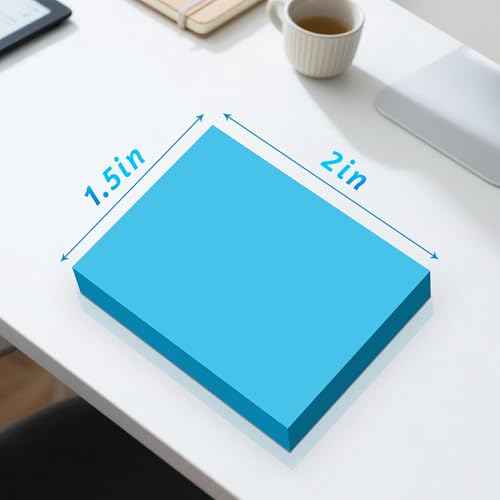 (54 Pads) Mini Sticky Notes 1.5x2 in, 9 Colors Bright Strong Adhesive Post, Suitable for School, Home, Office, Clean Removal