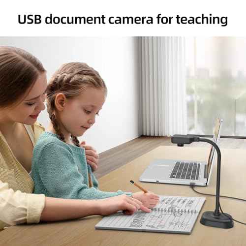 Document Camera for Teachers and Classroom, Gawervan USB Webcam/Doc Camera Built-in Mic? Mac OS, Windows, Chromebook Compatible for Live Demo, Web Conferencing, Distance Learning, Remote Teaching