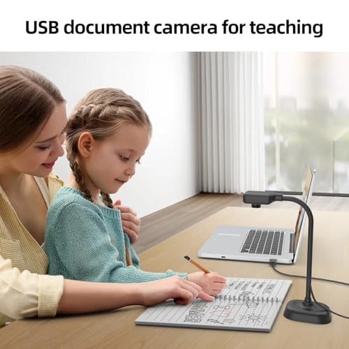 Gawervan Document Camera for Teachers 1080P USB Webcam with Mic for Classroom & Remote Learning