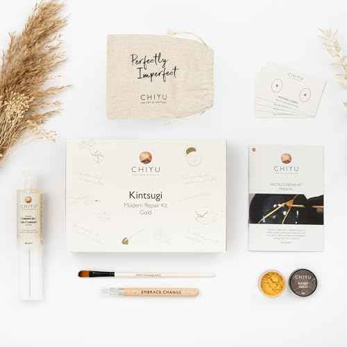 CHIYU Kintsugi Repair kit: Modern Repair Kit - Gold - Gold Glue - Food Safe - Dishwasher Safe - The Most Complete and Durable Kintsugi kit