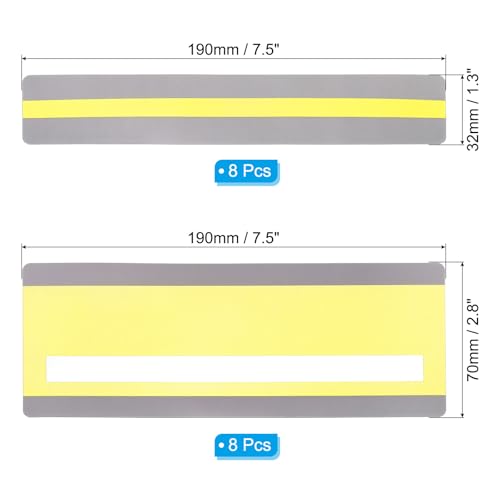 PATIKIL Yellow Guided Reading Highlight Strips for Dyslexia, 16 Pcs with Transparent Rulers